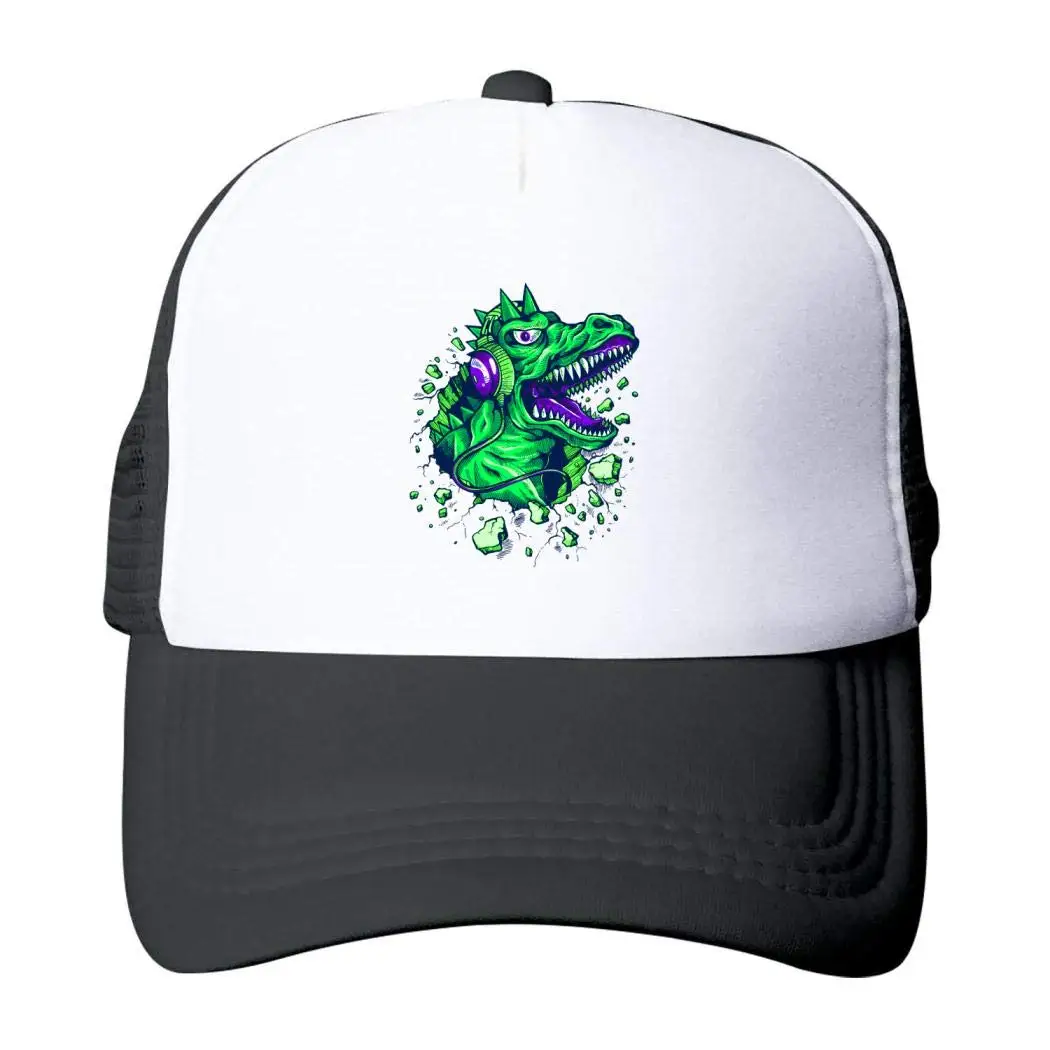 Зеленый музыкальный динозавр летний модный спортивный головной убор сетчатая Кепка