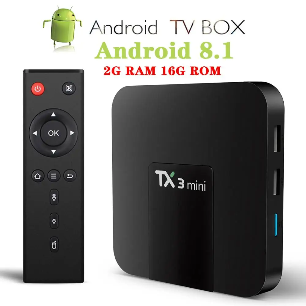 ТВ приставка Tanix TX3 mini один год четырехъядерный процессор Amlogic S905W 1 ГБ/2 ГБ/16 ГБ 2 4