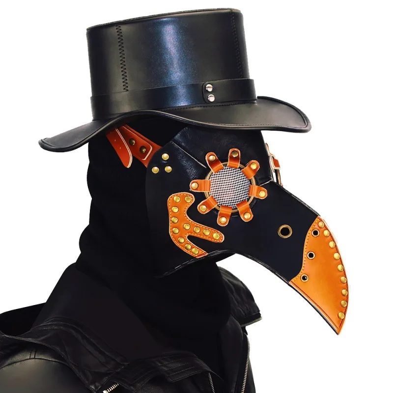Чумной доктор полиуретановая маска белый/черный латекс птичий клюв маски длинный нос вечерние события бальный костюм реквизит