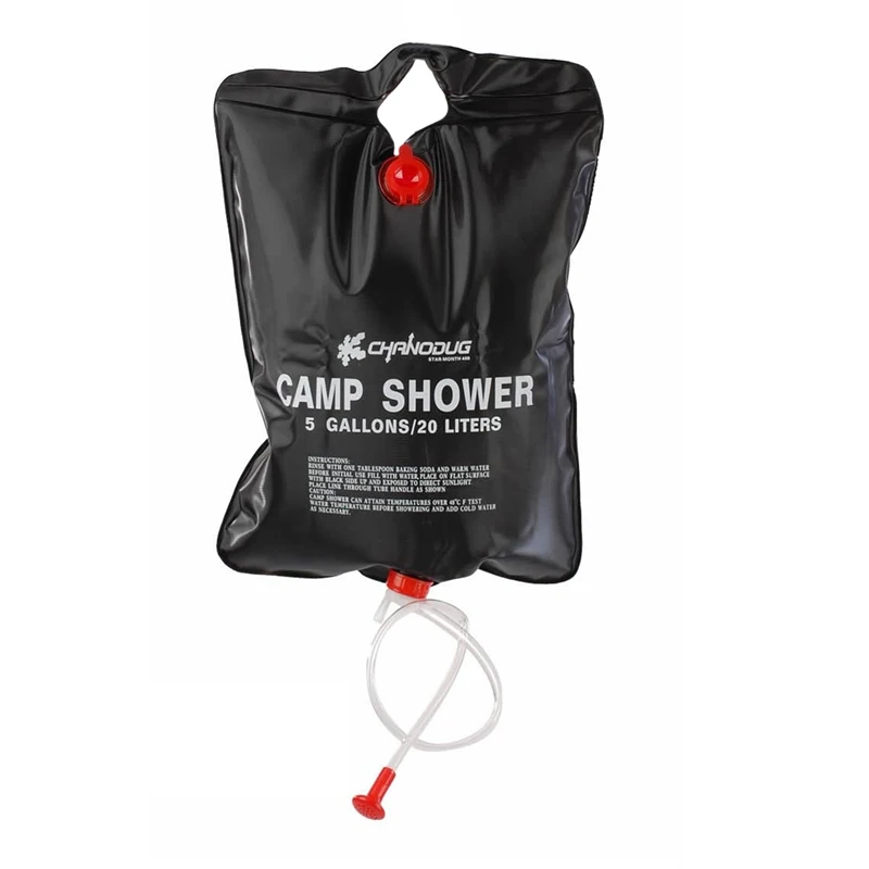 

20L 5 Gallons Black Foldable Solar Camping Camp Shower Bathing Bag