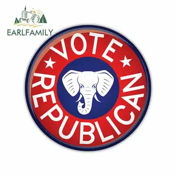 

EARLFAMILY 13cm x 13cm for Vote Republican USA Badge Politics Car Sticker Vinyl JDM Bumper Trunk Truck Graphics Anime Motorcycle
