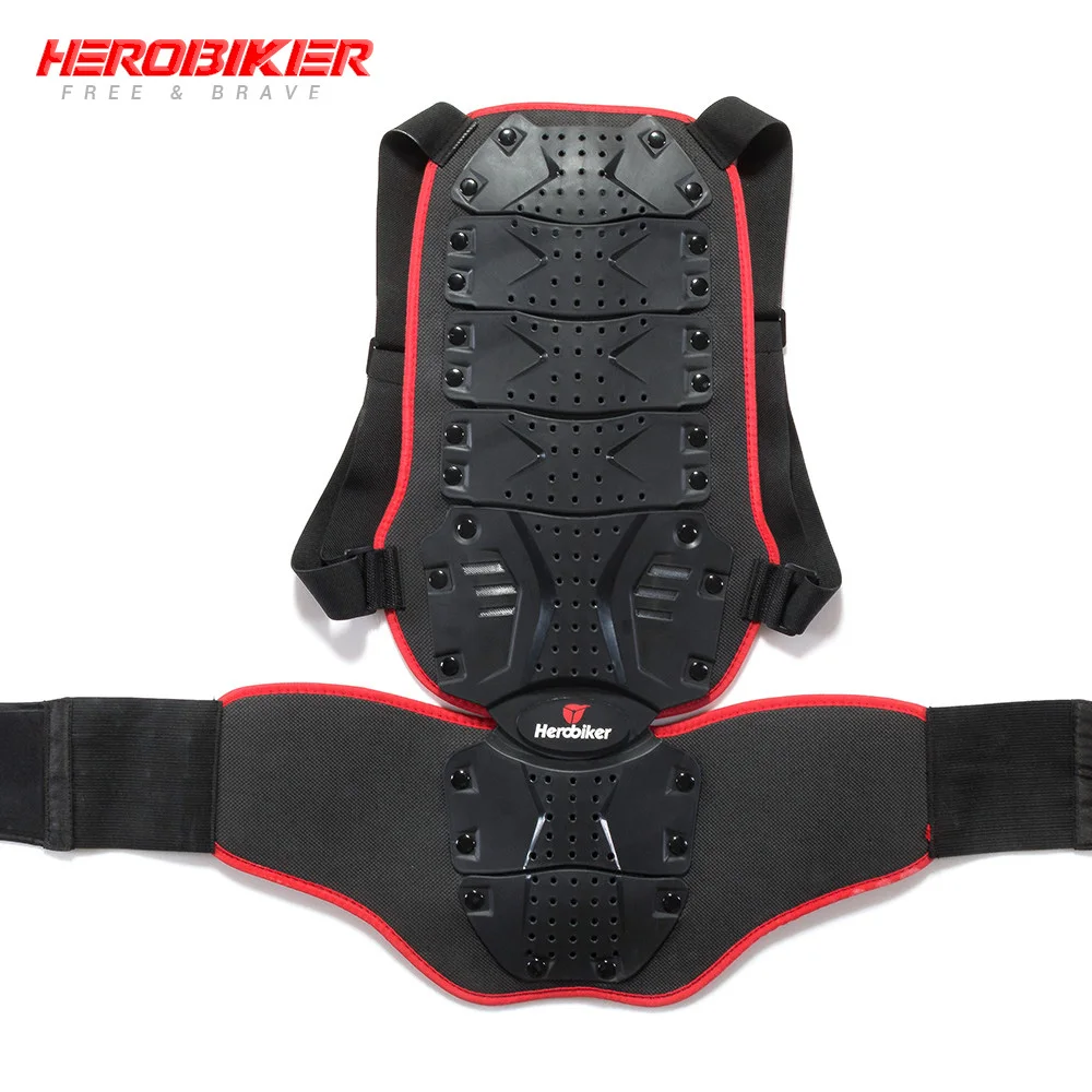 HEROBIKER, мотоциклетная броня, жилет, грудь, тело, броня, мотокросса, защитное снаряжение, мотоциклетный жилет, мотокросса, защита тела - Цвет: MC1004-RD