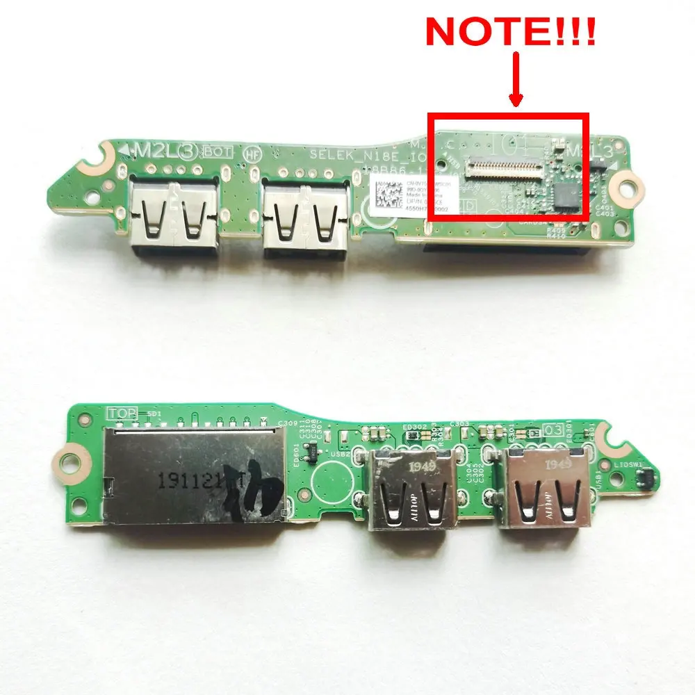 Dellのinspiron 15 G3 3590シリーズsdカードリーダーusbボードV75C6 0V75C6テスト良い送料無料