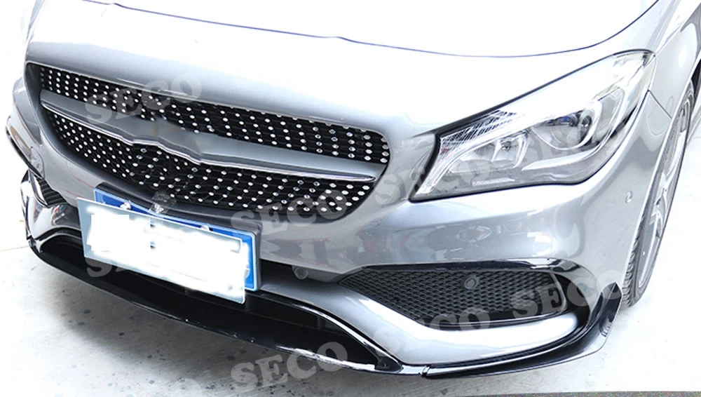 Для Mercedes Benz cla Class W117 cl45 AMG- углеродного волокна/ABS передний бампер спойлер разветвители Canards вентиляционные отверстия