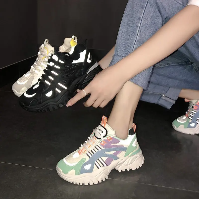 Women's sports shoes fluorescent women's shoes autumn women's shoes casual shoes women's running shoes casual shoes X633