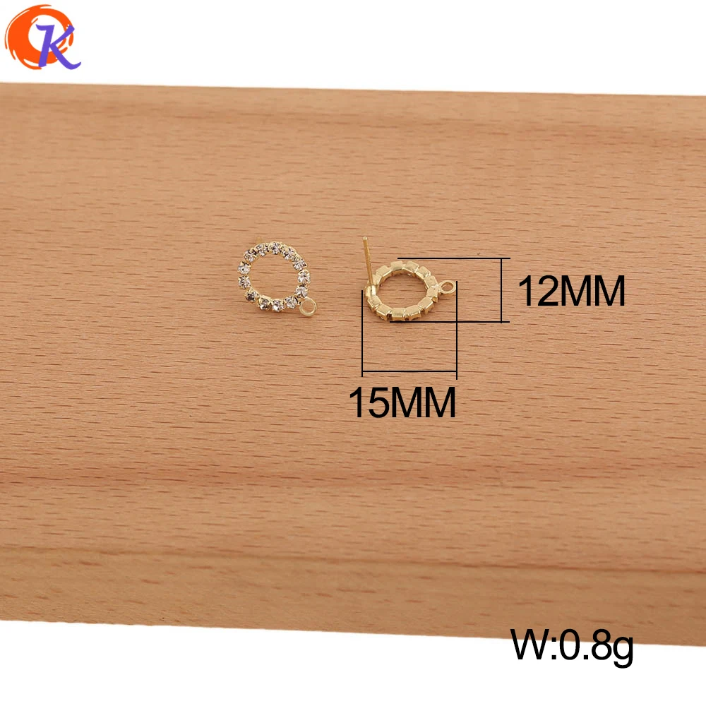 Gold 12X15MM Сердечный дизайн 100 шт ювелирные аксессуары/Сделай сам/ручная работа/Стразы Коготь цепи/ювелирные изделия компоненты/серьги части - Цвет: Gold 12X15MM
