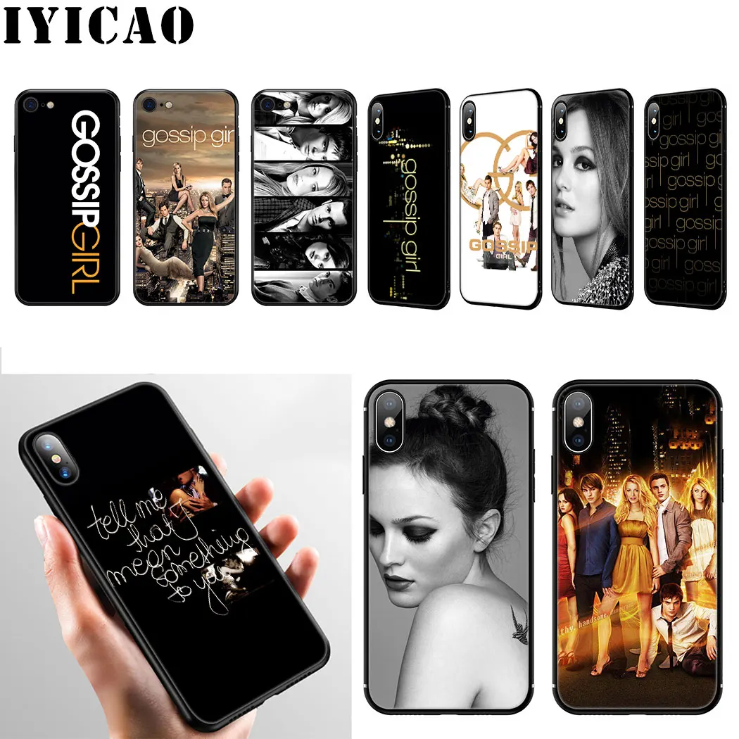 IYICAO American TV Gossip Girl Soft Silicone Case for iPhone 11 Pro Max XR X XS 6 6S 7 8 Plus 5 5S SE Phone |