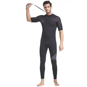 

SBART 3mm Men Neoprene Wetsuit Siamese Short-sleeved Trousers Warm Surf Clothing Zipper Swimming Floating Diving Mother Clothes