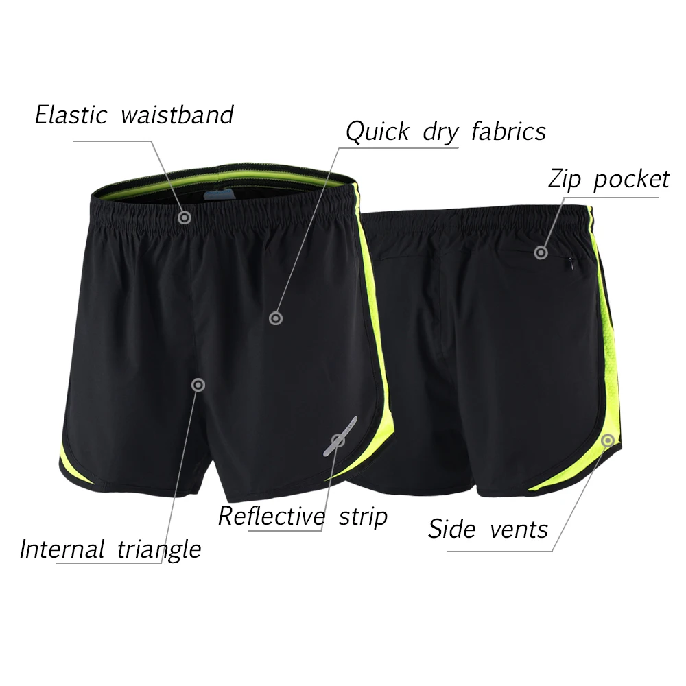 ARSUXEO, спортивные мужские шорты для бега, 3 дюйма, спортивные, спортивные, Кроссфит, свободные, для фитнеса, тренировки, одежда, марафон, спортивная одежда, B165
