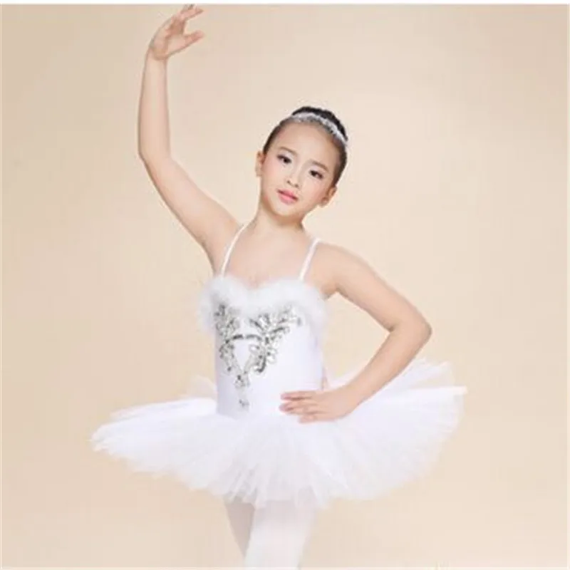 White Swan Lake Pancake Classical Professional Ballet Tutu Dancewear Girls Dance Costume Performance Ballet Dress For Children