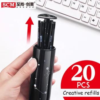 

DIY Creative 12 constellation Gel Pen refills 0.5mm Black Ink Pen Students Supplies Writing Painting Stationery Girlfriend gifts