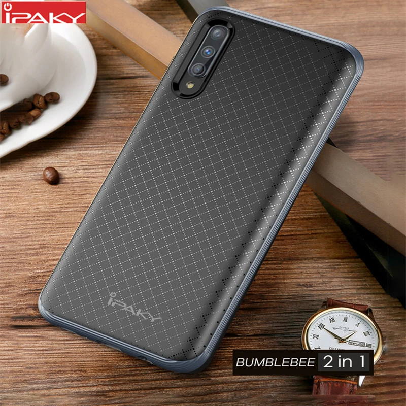

for Samsung A70 A50 Case IPAKY A40S A30 A20 PC Bumper Silicone Back 2 in 1 Hybrid Shockproof Armor Case for Samsung A10 Case