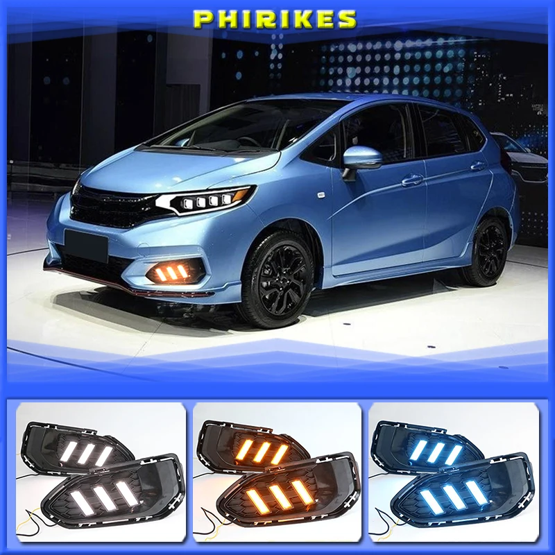 

Дневные ходовые огни для Honda jazz fit 2018 2019 светодиодный 2 шт.