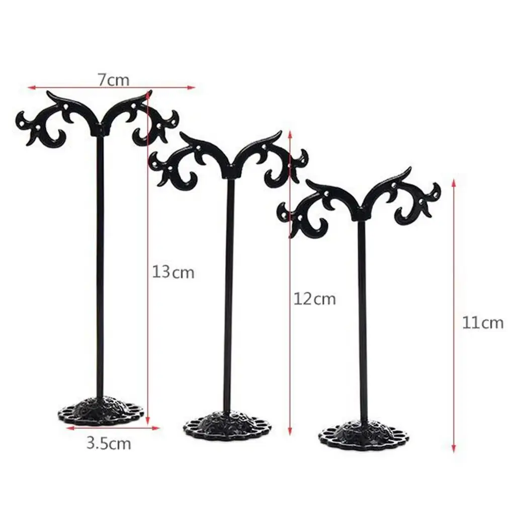 3X JEWELRY EARRING DISPLAY T-BAR STAND DISPLAY SHOWCASE DISPLAY EARRING STANDS