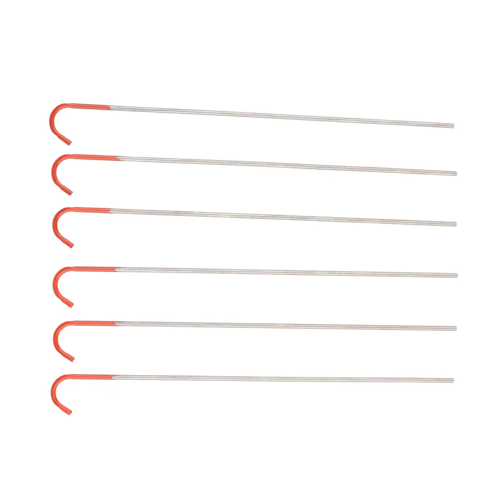 6Pcs 130mm Outdoor Tent Pegs Stakes Nail Hook Rust Proof For Camping Canopy