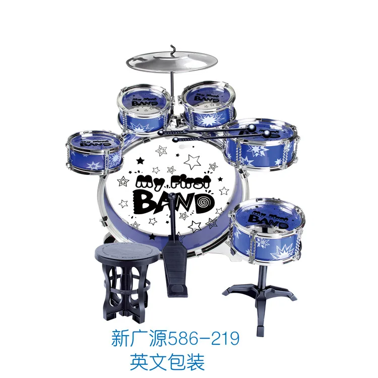 

Xin gy Genuine Product Children Model Educational Toy Jazz Drum Kit 6 Drum Set Two-color Selectable