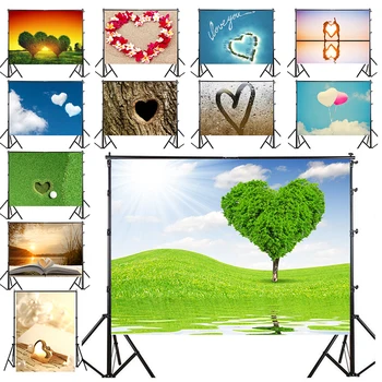 

WHISM Heart-shaped Nature-themed Photography Cloth 3x5 Feet Rectangular Photography Background Cloth
