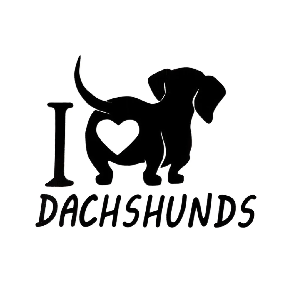 Автомобильная наклейка с животными забавная личность I Love Dachshunds автомобиль