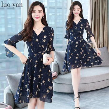 

Summer Vintage Chiffon Floral Dress Plus size Boho Dress 2020 New Elegant Women Midi dress Party Casual sundress Beach Vestidos