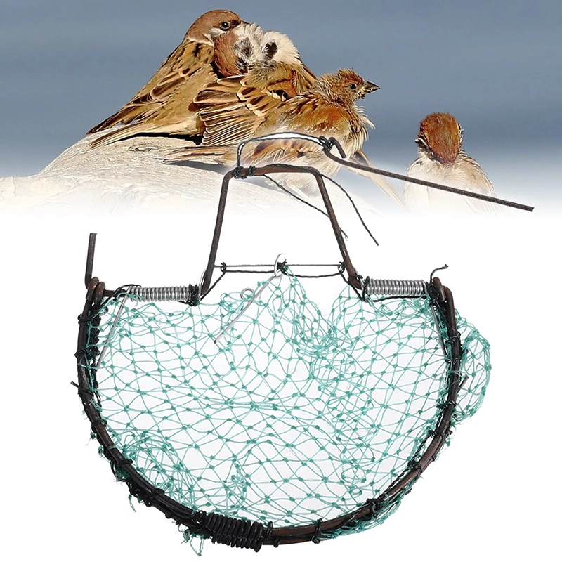 Birds Catching Hunting Tools Sparrow Pigeon Starling Birds Net Mesh Trap Foldable Humane Live