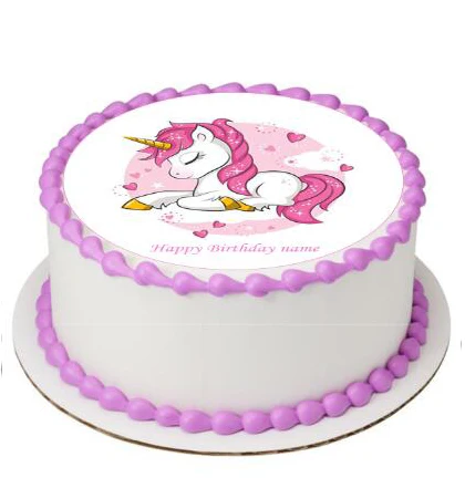 Papel de oblea de azúcar de glaseado comestible de unicornio para niños,  decoración de pasteles de fiesta de cumpleaños, herramienta de cocina para  hornear, accesorios de decoración de pasteles| | - AliExpress