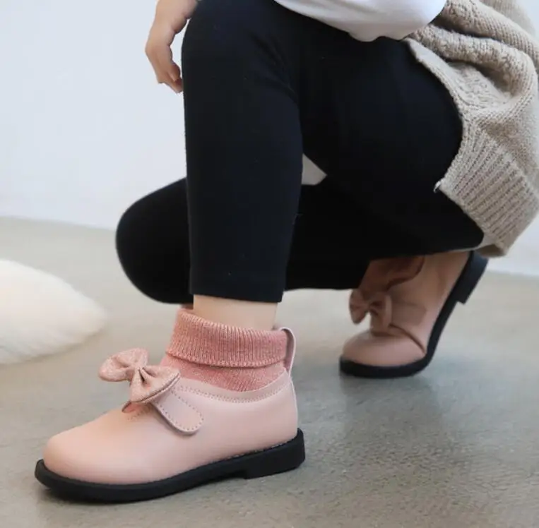 Новая зимняя детская обувь кожаные водонепроницаемые ботинки martin детская зимняя обувь для принцесс брендовые резиновые ботинки для девочек модные кроссовки