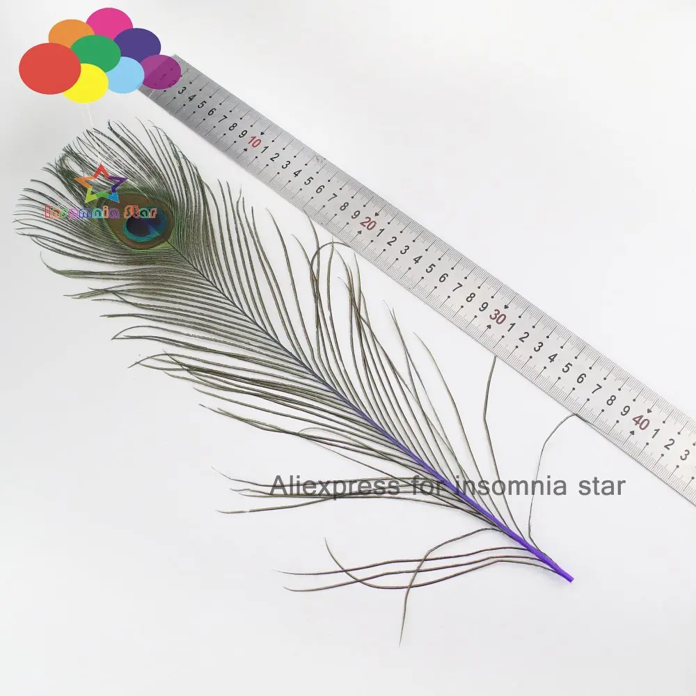 Deep purple Peacock Feathers 16-18 inches Long 40-45cm 100 pieces per pack
