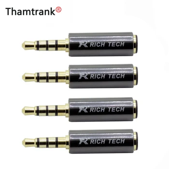 

10pcs Jack 4 Poles 3.5mm Male Plug to 3.5mm 4 Pin Stereo Female Socket Audio Connector Gold Plated Plug 3.5mm Adapter Converter