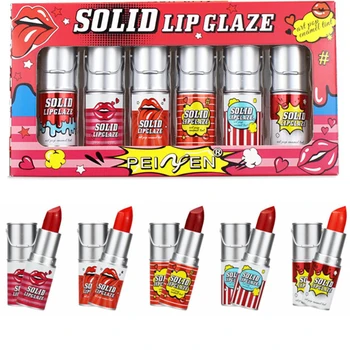 

PNF new paint barrel solid lipstick set 6 colors / box moisturizing long-lasting makeup