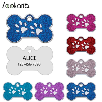 

Anti-lost Custom Dog ID Tag Engraved Pet Dog Collar Accessories Personalized Cat Puppy ID Tag Stainless Steel Paw Name Tags