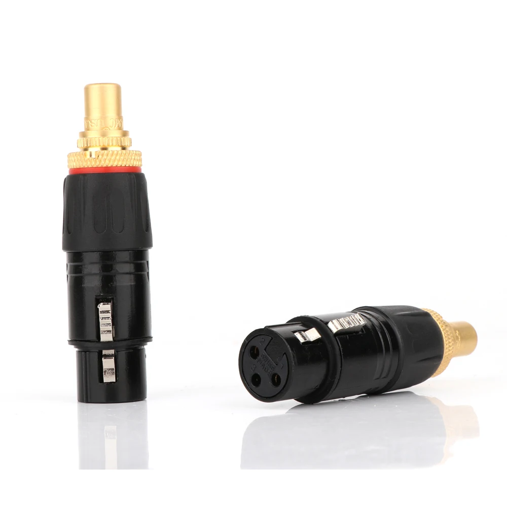 Адаптер NEUTRIK XLR с разъемом Папа RCA 2 шт. позолоченный штекер Переходник мама