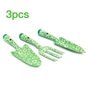 

3PCS/SET Mini Heavy Duty Cast-Aluminum Heads Gardening Tool Kit Garden Shovel Rake With Soft Rubberized Non-Slip Handle Trowel