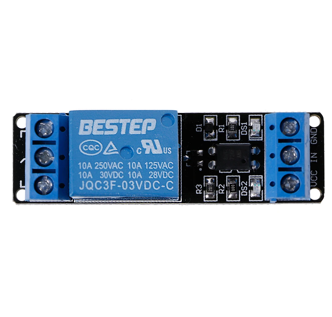 

3.3V 1 Channel Relay Low Level Trigger Relay Module with Optocoupler Isolation