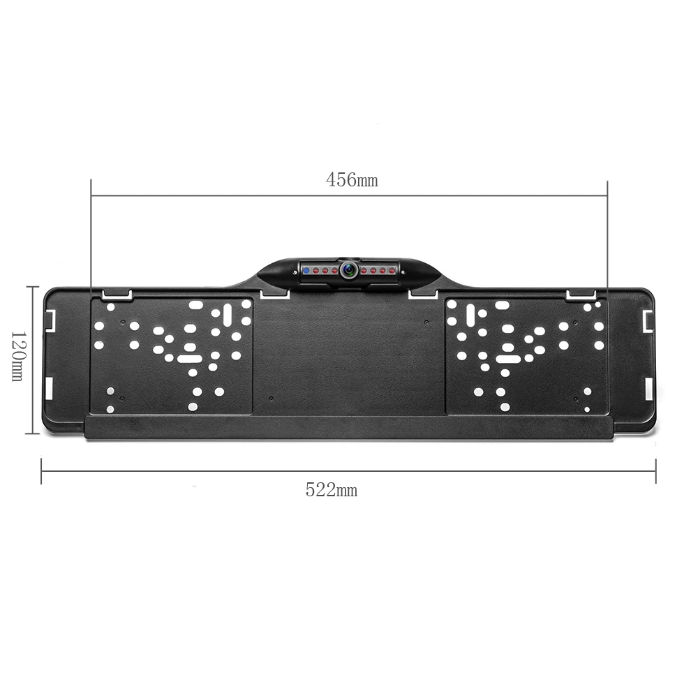 

HD170 Degree Wide Angle Night Vision Waterproof Auto Reversing Camera EU Car License Plate Frame Rear View Camera Parking Assist