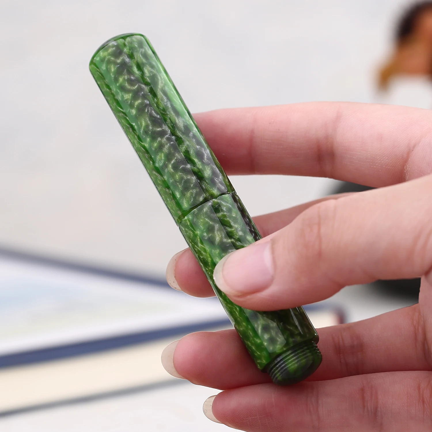 Moonman wancai resina mini caneta fonte verde