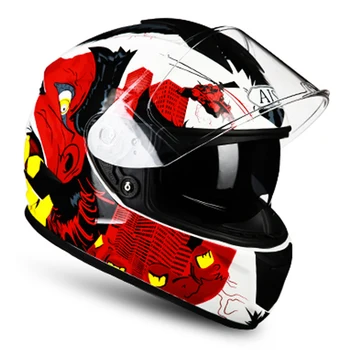 

AIS Motorcycle Helmet Casque Moto Motocross Moto Helmet Motorbike Casco Moto Capacete Scooter Double Lens Full Face Helmets