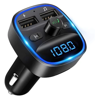 

VODOOL USB Charger Car Accessories Handsfree T25S FM Transmitter Bluetooth Hands Free Car Kit MP3 Player QC3.0 USB Charger