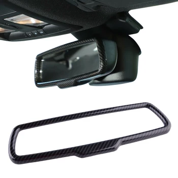 

Carbon Fiber Style Interior Inner Rearview Mirror Cover Trim Bezel Frame Fit for Dodge Challenger 2015 2016 2017 2018 2019 2020