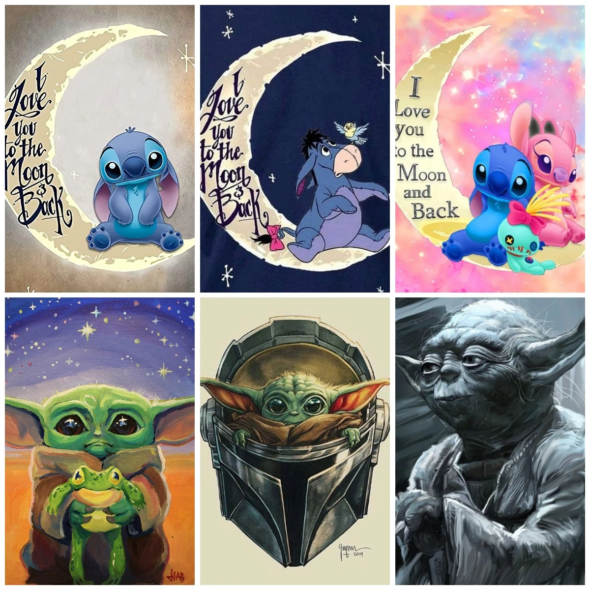 Disney Star Wars Baby Yoda 5d Diamond Painting Cartoon Cross Stitch Kits Embroidery Full Round Drill Mosaic Resin Home Decor Diamond Painting Cross Stitch Aliexpress
