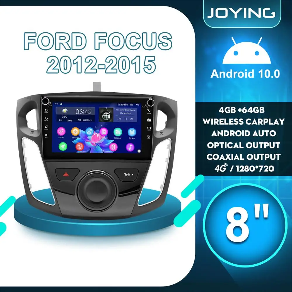8 Inch Android 10 Car Radio Auto GPS Multimedia Audio player Rear View Camera DVR Carplay For Ford Focus 2  2012 2013 2014 2015