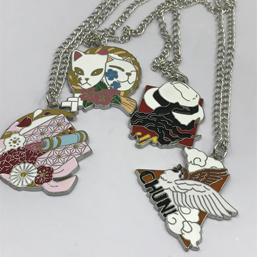 Demon Slayer:Kimetsu no Yaiba Kamado Tanjirou Necklace Pendant Chain COS Prop