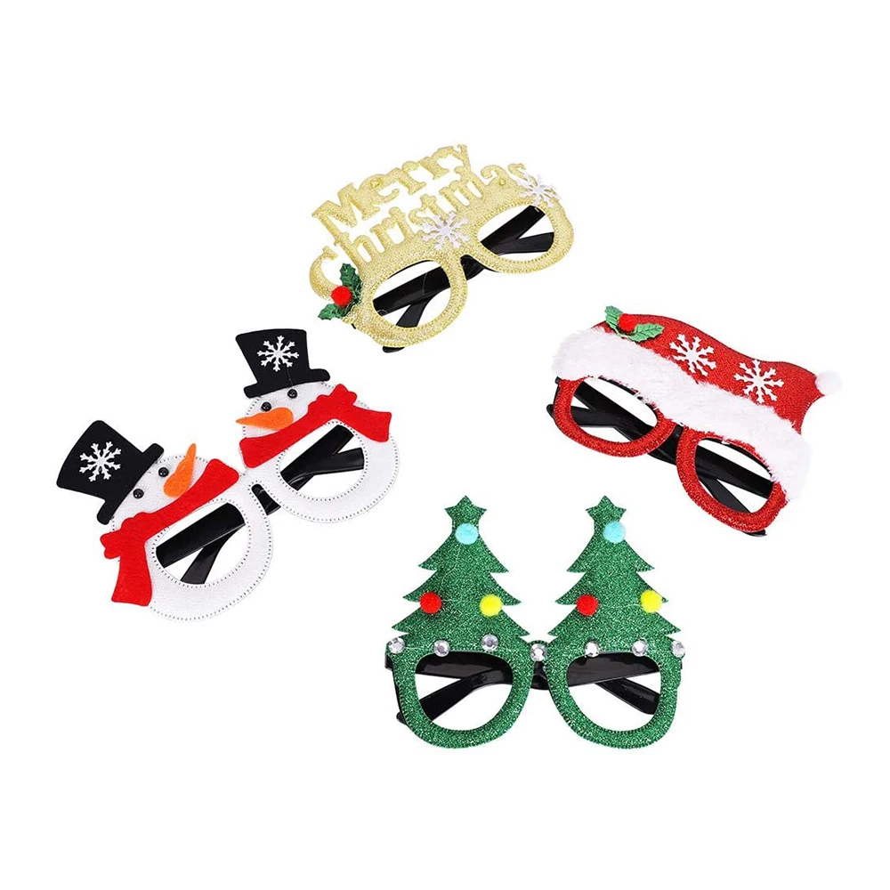 Description Picture 4 of item12Pcs Christmas Glasses Glitter Party Glasses Frames Xmas Decoration Costume Eyeglasses for Christmas Parties Holiday Favors