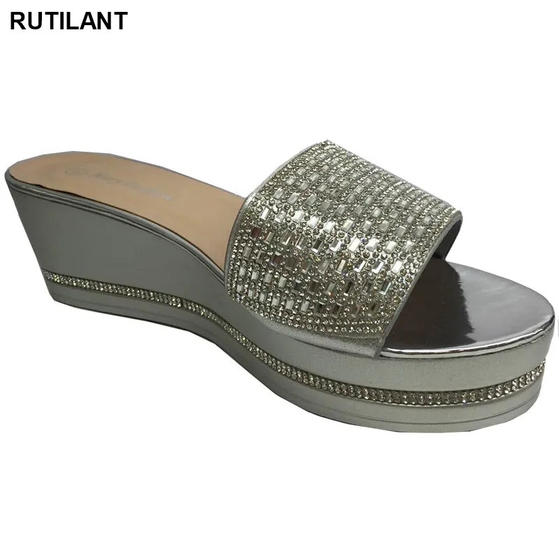 

Italian Style Women Party Shoes Decorated with Rhinestone Sexy Heels Women Slippers Women Shoes High Heel Nigerian Party Pumps