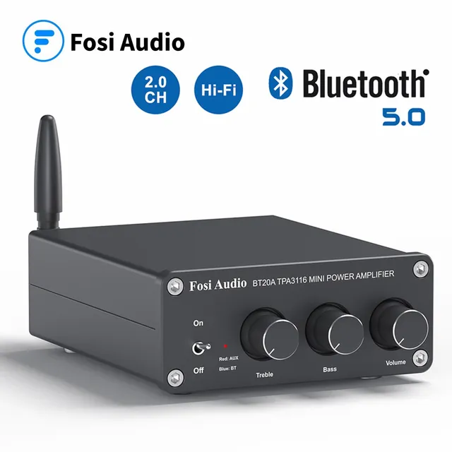 Усилитель мощности Fosi Audio BT20A, 2.0, Bluetooth TPA3116D2, 100 Вт 1