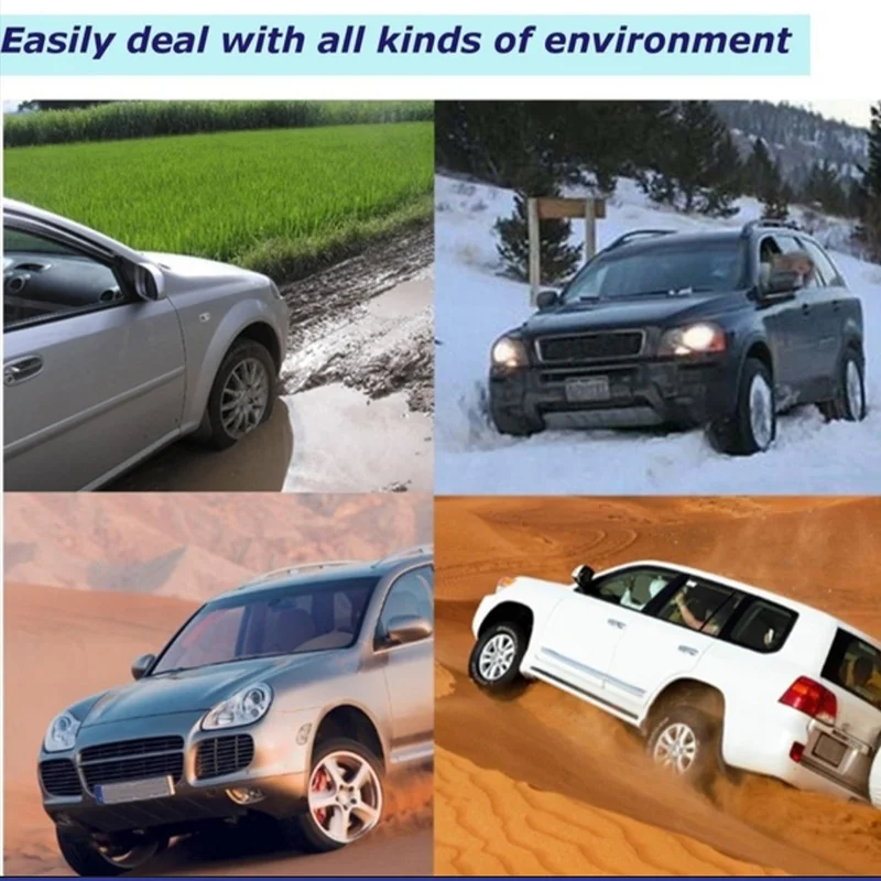 TPU Auto Tire Snow Chains Anti-Skip Belt Safe Driving For Snow Ice Sand Muddy Offroad For Most Car SUV VAN Wheel