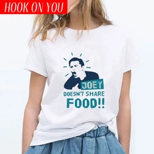 Camiseta clásica de manga corta divertida e informal para mujer de Friends Tv Show, camiseta de Joey Doesn't Share Food