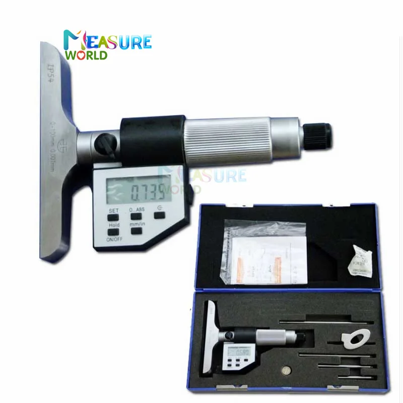 New 0-300mm digital depth micrometer 6inch 0.001mm Electronic Depth Micrometer 