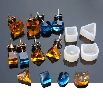 

DIY Silicone Earring Ear Stud Mold Making Jewelry Resin Casting Mould Craft Tool Dried Flower Resin Decorative DIY Hand Crafts