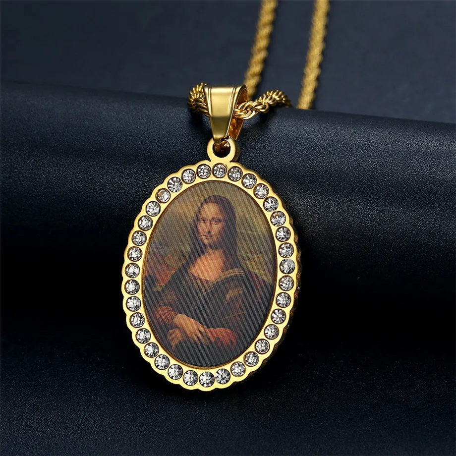 Цепочка с подвеской HopMona Lisa из нержавеющей стали | Украшения и аксессуары