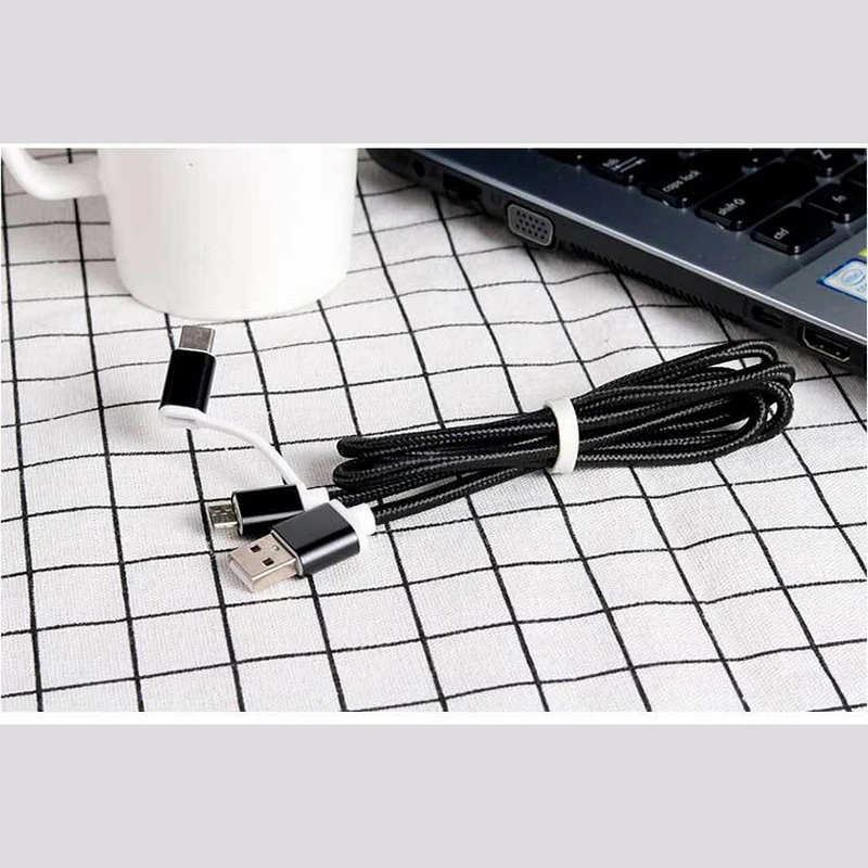1 м USB Type C Micro USB 2 IN 1 usb micro usb Кабель быстрой зарядки для Xiaomi xiaomi redmi note 7 Huawei Samsung S9 Nokia xiaomi mi a2 samsung s9 Sony Oukitel Зарядные устройства для мобильных телефонов